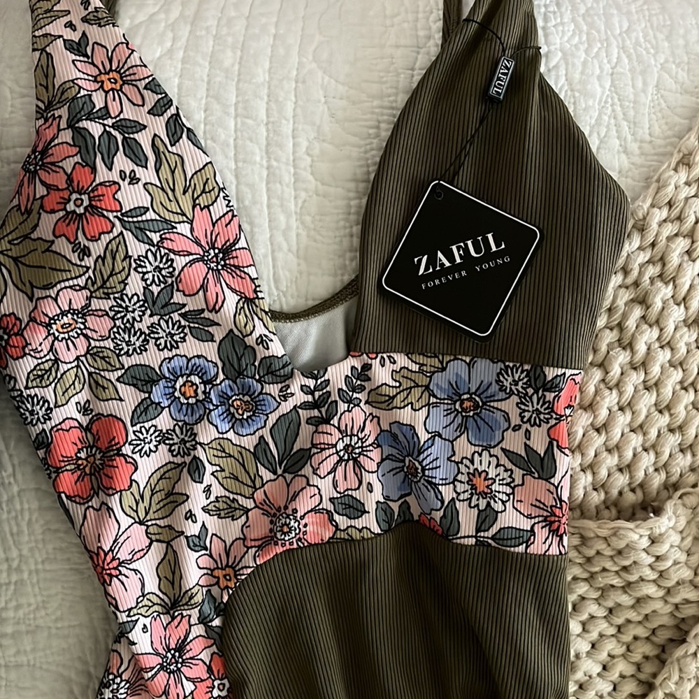 Deep V one piece- NWT